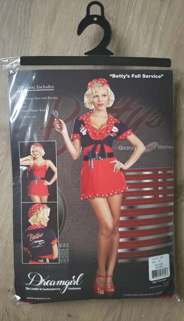 Dreamgirl - Bettys Full Service Costume Set 5865 XL  14-16 Mechanic Brand New