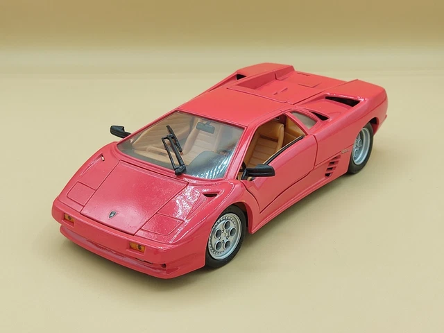 Lamborghini Diablo 1990 Rouge – Échelle 1/18 – Mira – Miniature De Collection – Sans Boîte