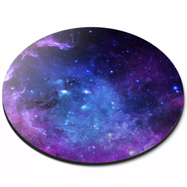 Round Mouse Mat - Awesome Purple Galaxy Space NASA Office Gift #8924