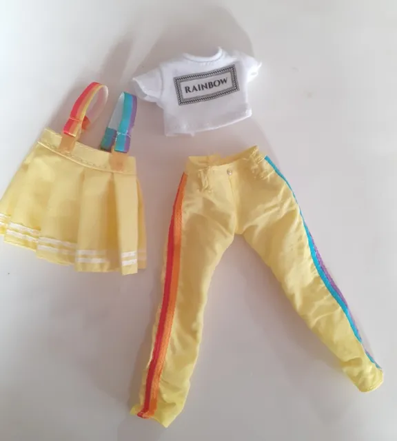 Rainbow High Doll Clothes. Bundle of Trousers,Top & Skirt with Detachable Braces