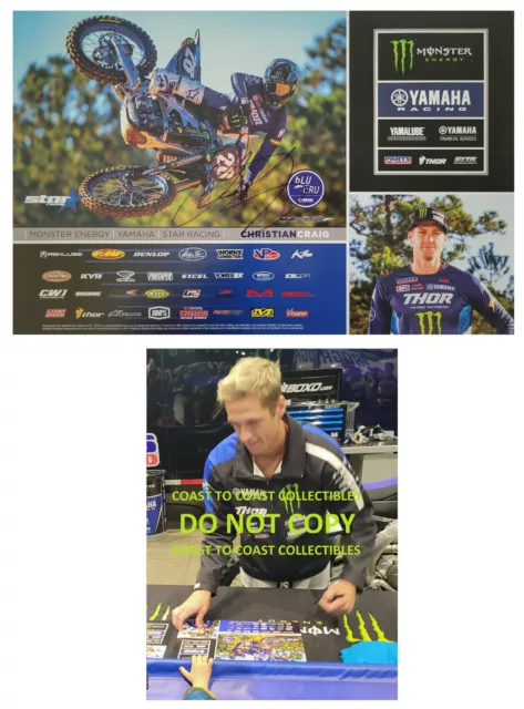 Christian Craig, Supercross, Motocross, Signed, Autographed, Honda 9x12 Photo Card, a COA Will Be Included. Christian Craig, Supercross, Motocross, Signed, Autographed, Honda 9x12 Photo Card, a COA Will Be Included.