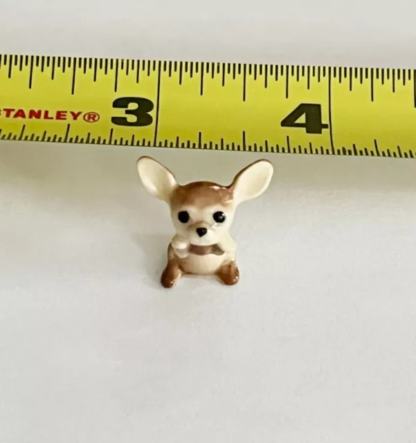 Vintage Hagen Renaker Miniature Chihuahua Dog Puppy Brown Chinchilla Mouse -#1