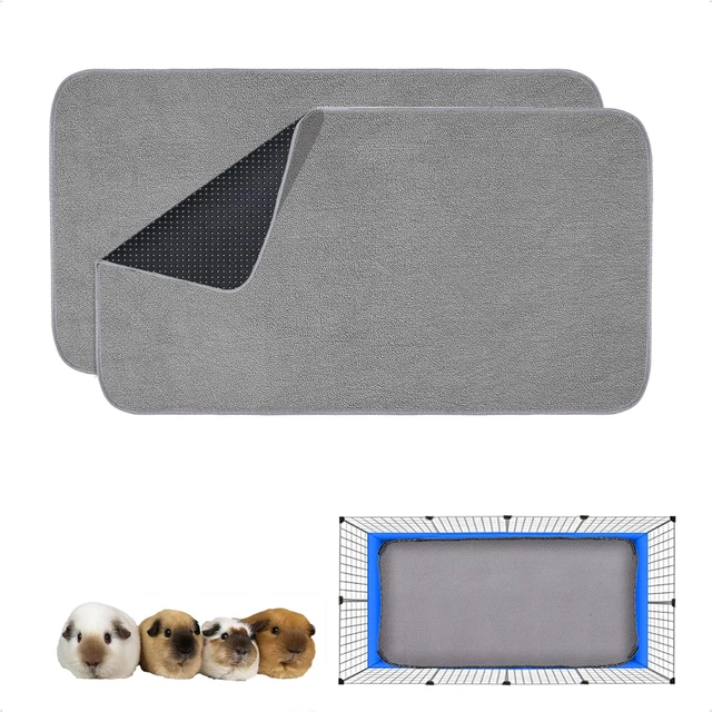 Guinea Pig Cage Liner, Washable Reusable Leakproof Fleece Guinea Pig Bedding Pad