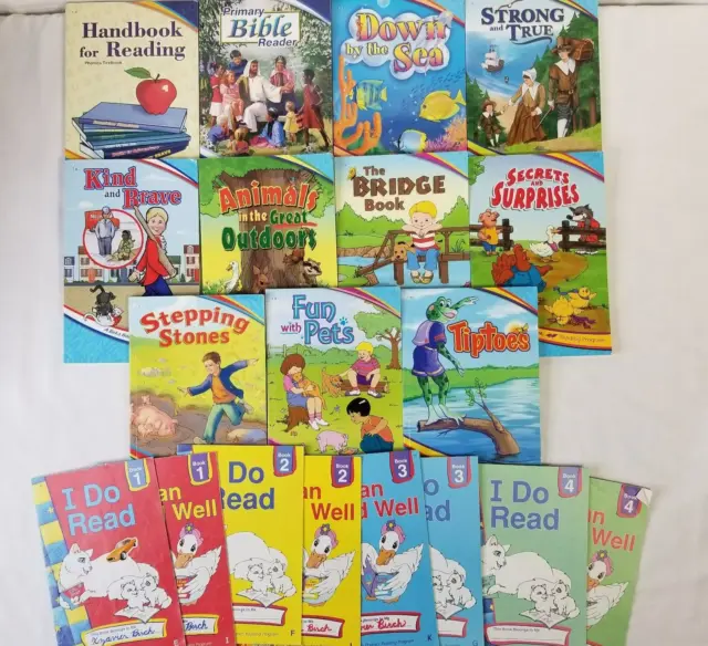 Abeka 1st Grade Readers Lot Of 11 Books Homeschool Handbook For Reading Phonics