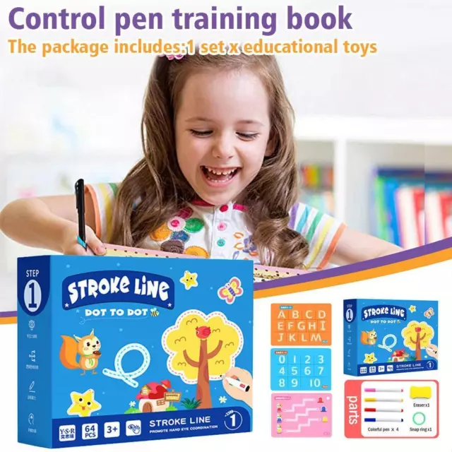 Drawing Tablet Pen Control Hand Training Children Montessori Educatioxp F1Y9