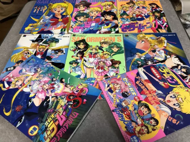 Set 8 OOP LE Sailor Moon R S SS Nakayoshi Media Books Movie Pamphlet Anime Japan