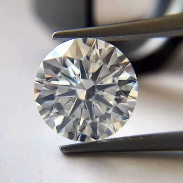 Loose CVD Lab-Grown Diamond 6.95 mm Round D Color IF Clarity Certified-1.25 Ct