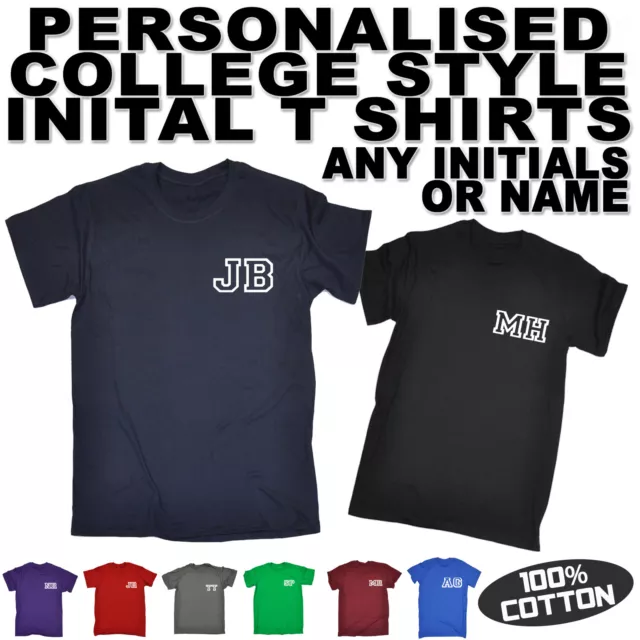 PERSONALISED PREMIUM INITIAL T-SHIRT - Custom Tee tshirt T Shirt ANY NAME shirts