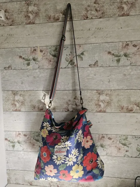Reversible Cath Kidston Cross Body Shoulder Bag Tote Canvas Cotton Floral