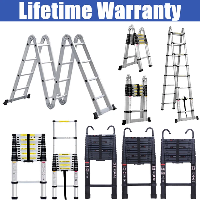 HEAVY DUTY TELESCOPING Ladder Step Stool Extendable Folding Ladder