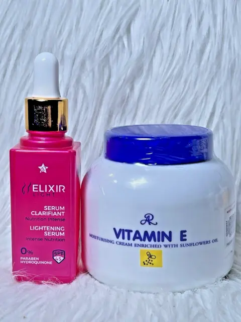 Creme Vitamin E + Serum Elixir Light Ultra Éclaircissant Anti Taches Vergeture