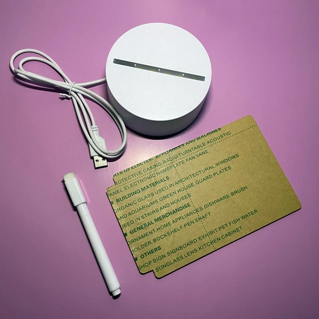 LED BEDSIDE LAMP with Pen Acrylic DIY Table Lamps for Home Furnishing