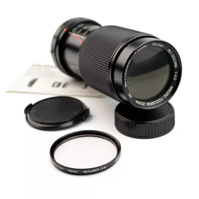 PENTAX P/KA - VIVITAR 80-200mm f/4 MACRO FOCUSING ZOOM LENS (*8.4/10*)… EXC… PKA