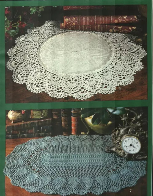 Used Exquisite Pineapple Doilies 10 Designs Leisure Arts Crochet Pattern Book 2