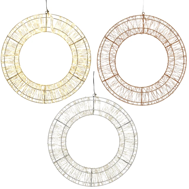 XXL LED Lichtkranz 1000 Micro LEDs ø 50cm mit Timerfunktion für Innen und Außen
