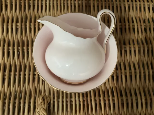 Vintage 1940's Tuscan China Baby Pink Bone China Sugar Bowl/Jug pattern no. 8699