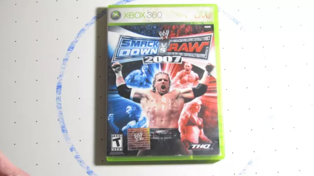 Smack down Vs Raw 2007 for Microsoft Xbox 360 CIB Complete WWF WWE Smackdown THQ