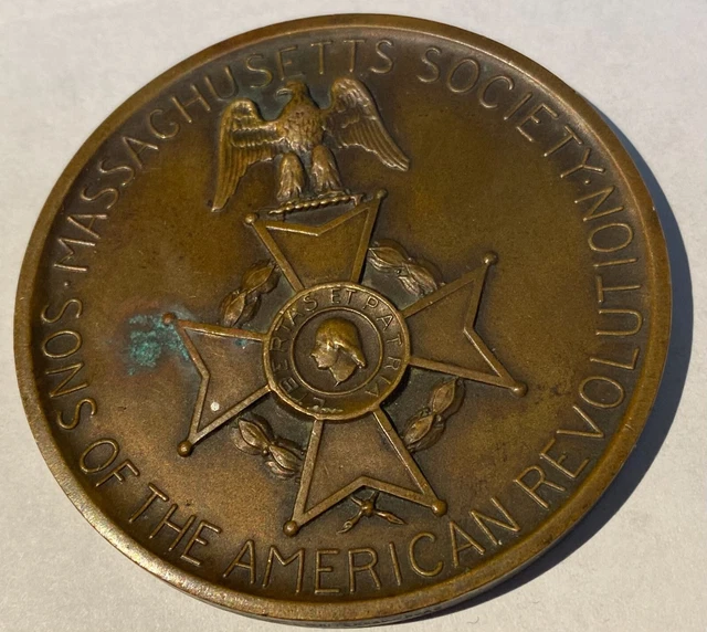 Society Sons of The American Revolution Medal for Excellence 1932 Massachusetts Society Sons of The American Revolution Medal for Excellence 1932 Massachusetts