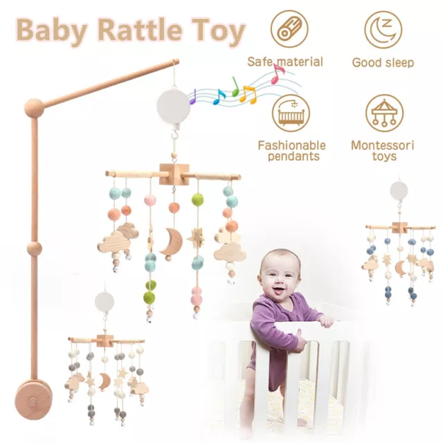 Baby Crib Rattle Toy Mobile Bed Bell Holder Cot Arm Bracket Hanging Decor Gifts