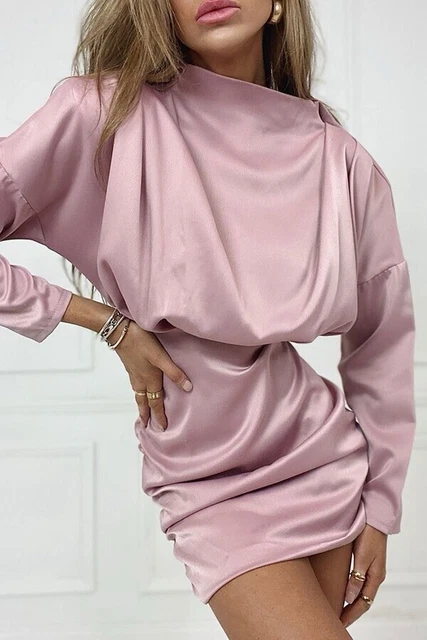I SAW IT First Women s Satin Pink Dress Size UK 8 14.99 PicClick UK