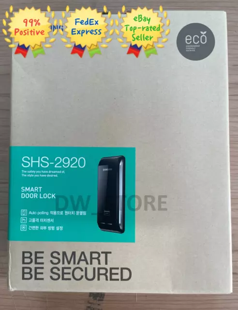 SAMSUNG EZON SHS-2920 Slim Touch Pad Smart Door Lock w/ Card Key