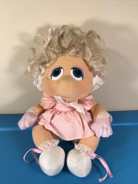 Vintage  Hasbro  Henson Muppet Babies Baby Miss Piggy Doll Plush 1983 11”