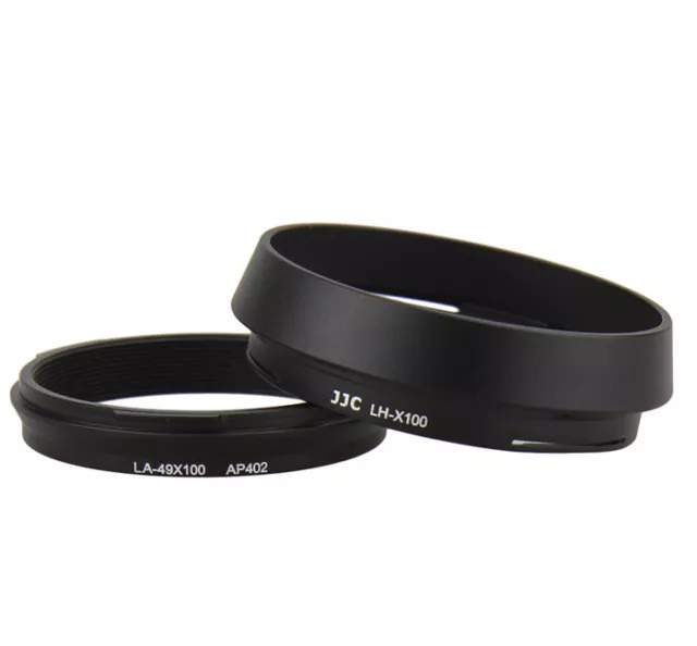 JJC LH-JX100 Black Metal Lens Hood Shape for Fujifilm X100 X100s X100T X100V