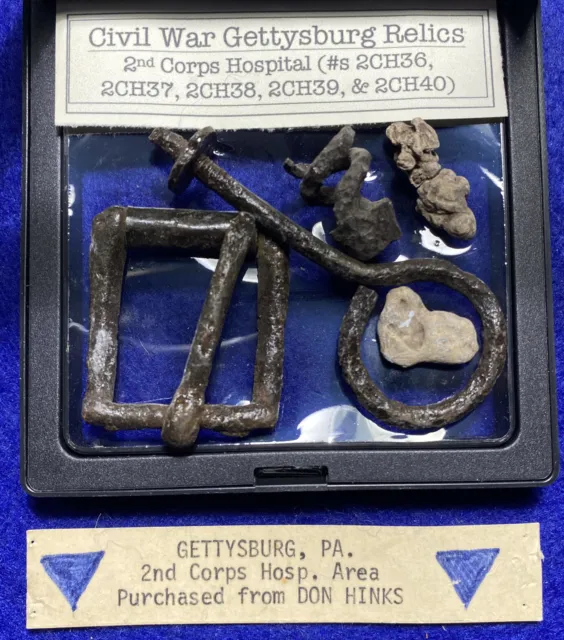Civil War Gettysburg Relics Recovered at Federal 2nd Corps Battlefield Hospital