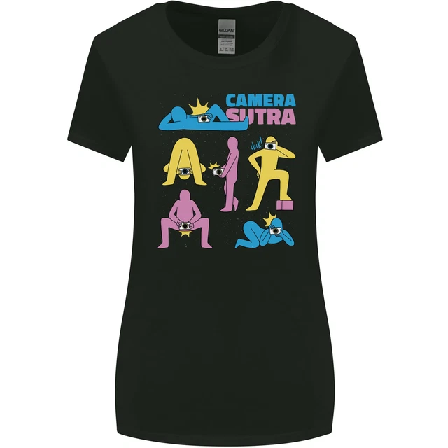 Fotocamera Sutra Fotografia Fotografo Divertente Donna più Ampia Taglio T-Shirt