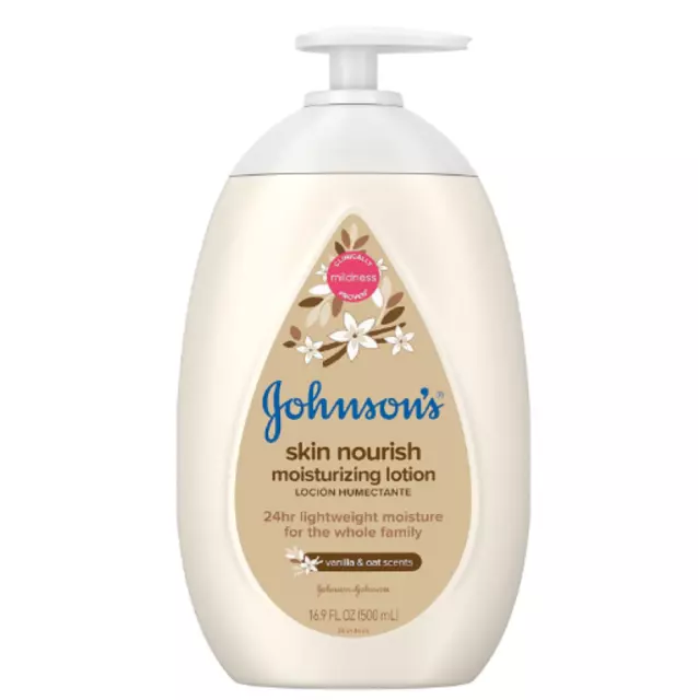 Johnson's Vanilla&Oat, 16.9 fl. oz.Skin Moisturizing Baby Lotion for Dry Skin