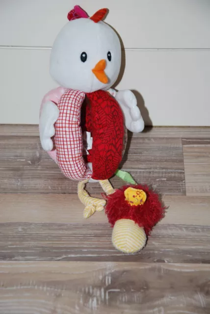 hochet doudou balle lilliputiens poule ophelie
