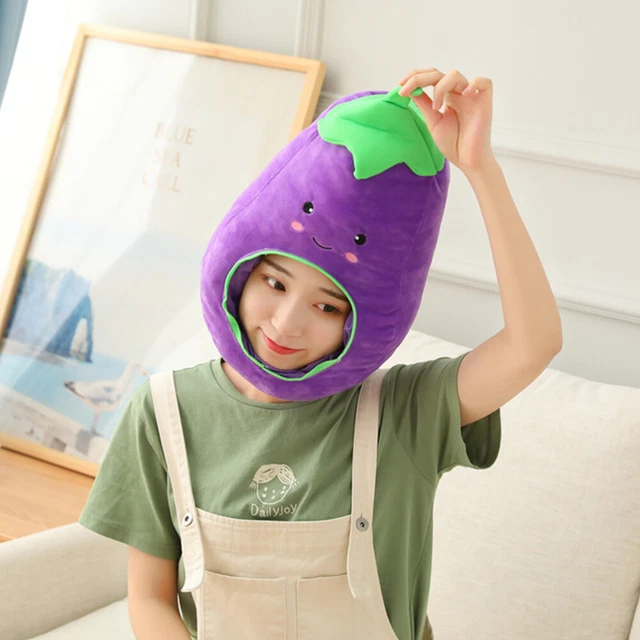 Party Costume Hat Eggplant Headgear Fruit Hat Appa Hat Clothing