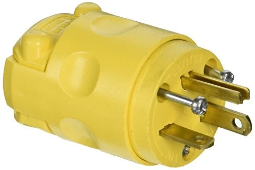 520PV 20 Amp, 125 Volt, Plug, Grounding, Yellow