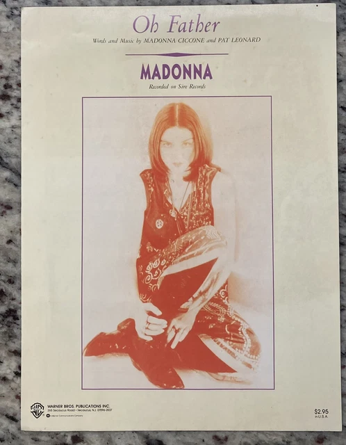 MADONNA Oh Father Sheet Music Songbook! USA Edition! Piano Lyrics