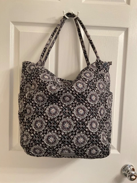 Vera Bradley Bright Tote Large~Charcoal Medallion