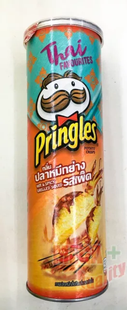 Pringles Hot And Spicy Grilled Squid THAI Flavored Potato Chips Snack 107g