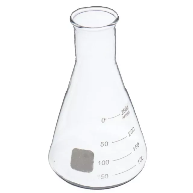 Transparent Glass Conical Flask Safe Glassware Erlenmeyer Lab Supplies 50-250ml
