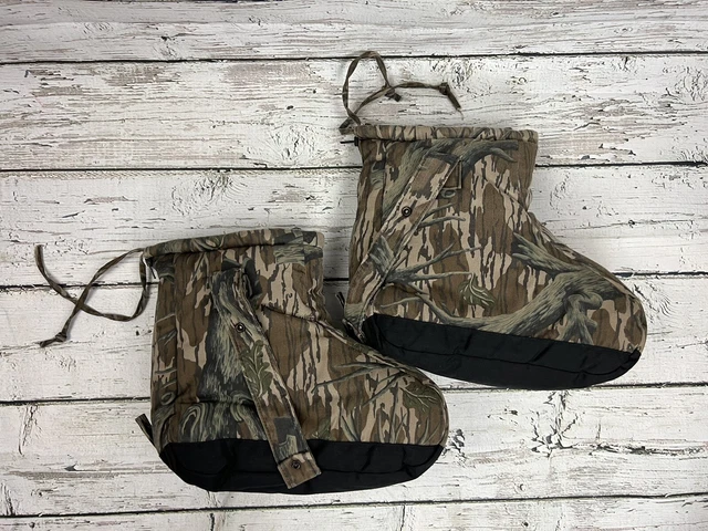 Vintage Icebreaker Mossy Oak Camouflage Camo Treestand Insulated Boot Covers - S