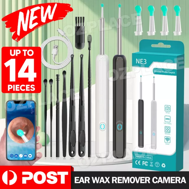 Ear Wax Remover Ear Cleaner Removal Camera Cleaning Pick Tool LED Light Scoop