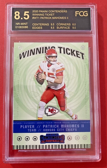 2020 Panini Contenders Winning Ticket  WT1 Patrick Mahomes II FCG 8.5