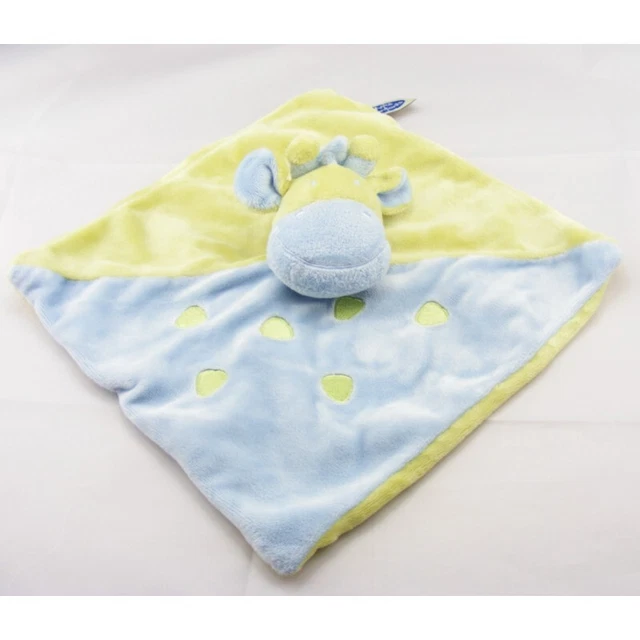Doudou plat Girafe bleu vert MOTS D'ENFANTS - 3397