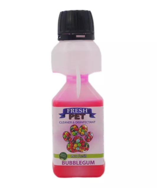 Bouteille doseuse désinfectant pour chat gomme à bulles 250 ml Eco (fait 5 L au total)