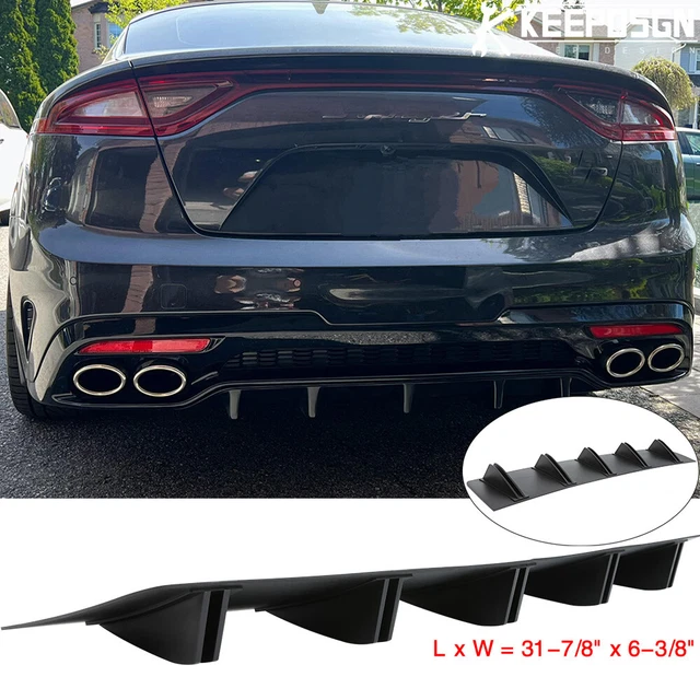 FOR KIA STINGER GT Forte Seltos Rio Rear Lip Bumper Diffuser Shark Fin
