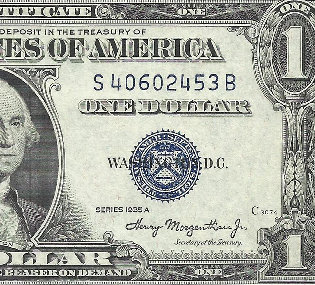 1935A $1 SILVER Certificate! CRISP VERY HIGH GRADE! Old US Paper Money!