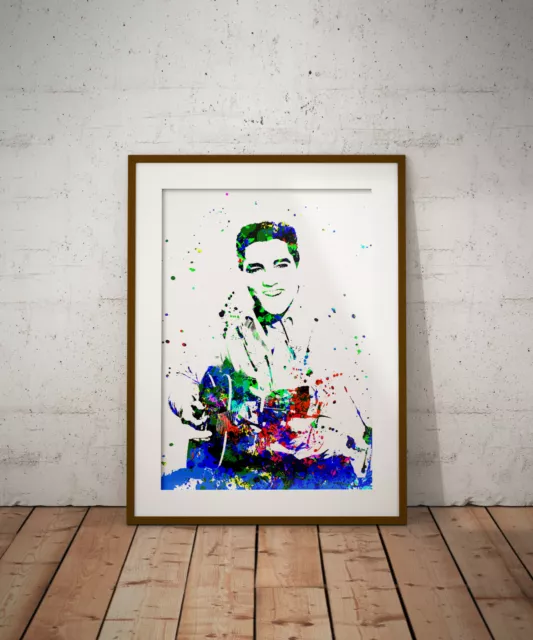 Elvis Presley print, poster, prints, posters, watercolour, wallart, gift, gifts