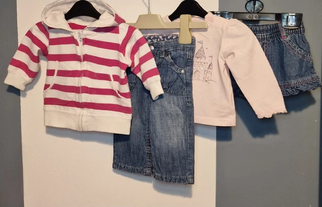 Pacchetto vestiti per bambine età 0-3 mesi. Usato. Buone condizioni. Marche miste. 9