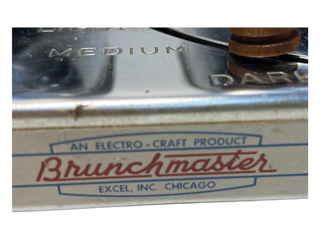 Brunchmaster Excel Waffle Maker Commercial Dual Vintage MCM No Cord Untested W50 3
