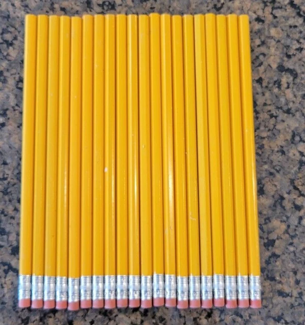 New Vintage Yellow #2 Pencils Unbranded Lot of 20