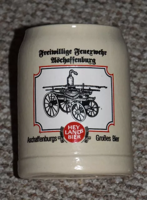 Bierkrug, Bierhumpen, Freiwillige Feuerwehr Aschaffenburg, Heylands Bier, 0,5l