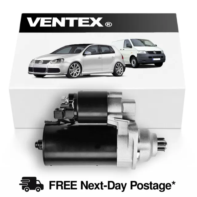 VENTEX® Starter Motor for VW Golf Polo Transporter 1.4 TDI 1.9 TDI 2003-2009